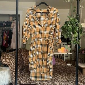 Burberry plaid shirt dress
